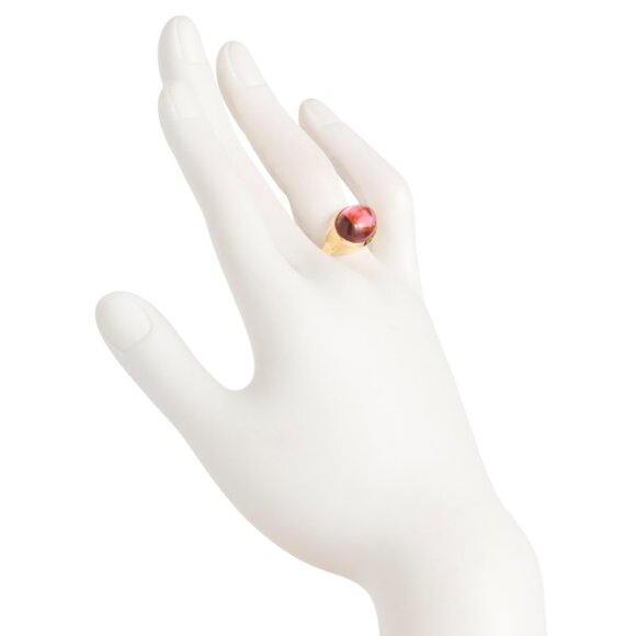 SHAANTI JEWELS Pink Made In India Sterling Silver Pink Hydro Stone Ring - Picture 2 of 2